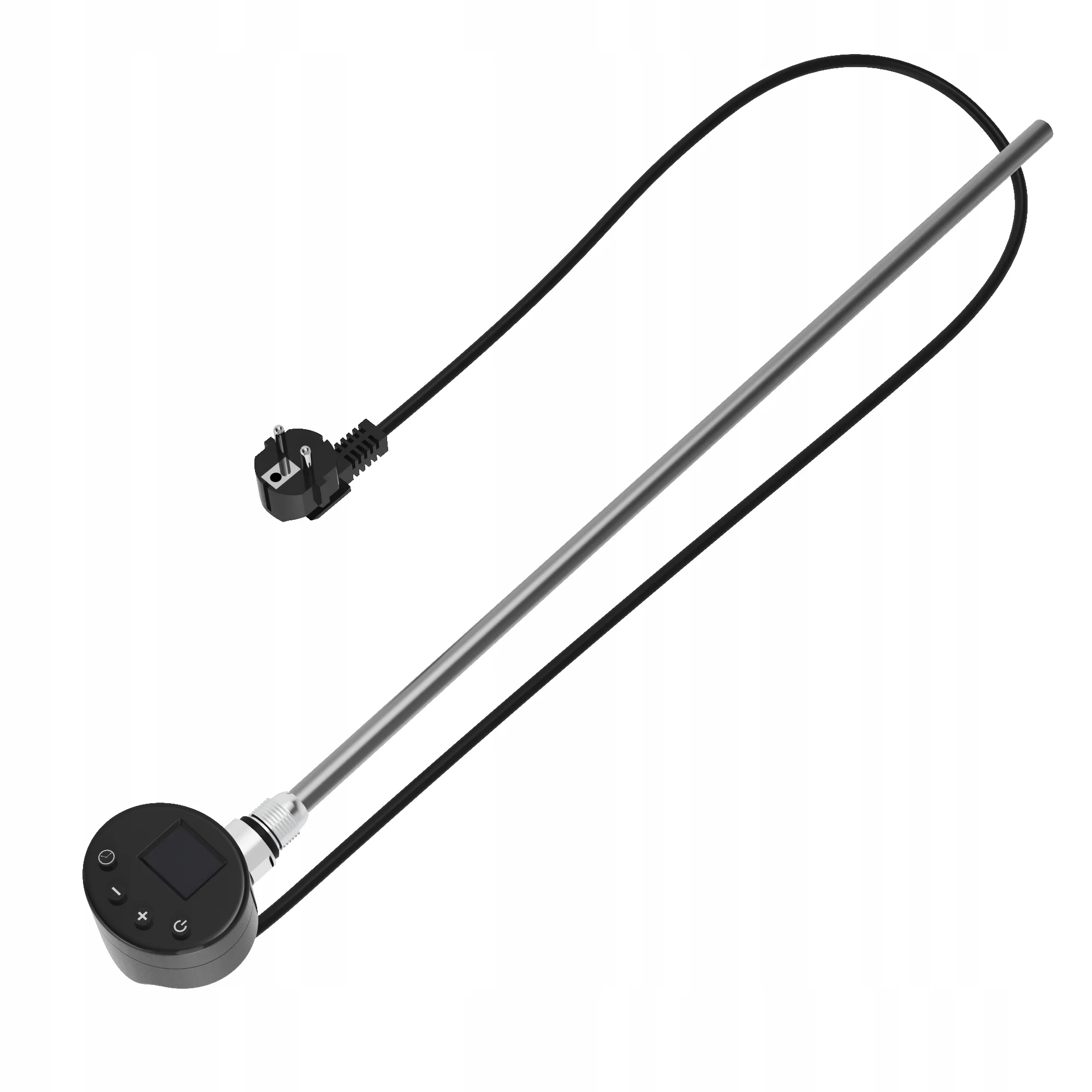 Grzałka elektryczna do kaloryfera z ekranem LCD 600W czarna