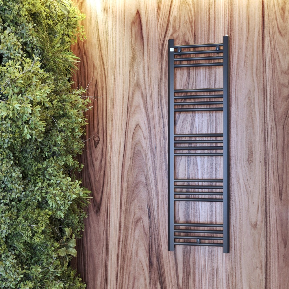 Grzejnik łazienkowy drabinkowy czarny 40x140 cm Puerto nowoczesny