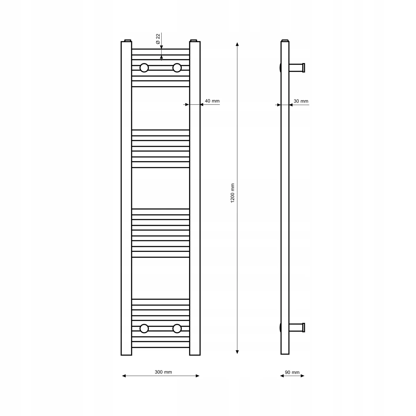 001-GRZEJNIK-LAZIENKOWY-CZARNY-DRABINKOWY-30x120-cm-KALORYFER-MONTAZ-180-BRENO-Kod-producenta-BRENO22774