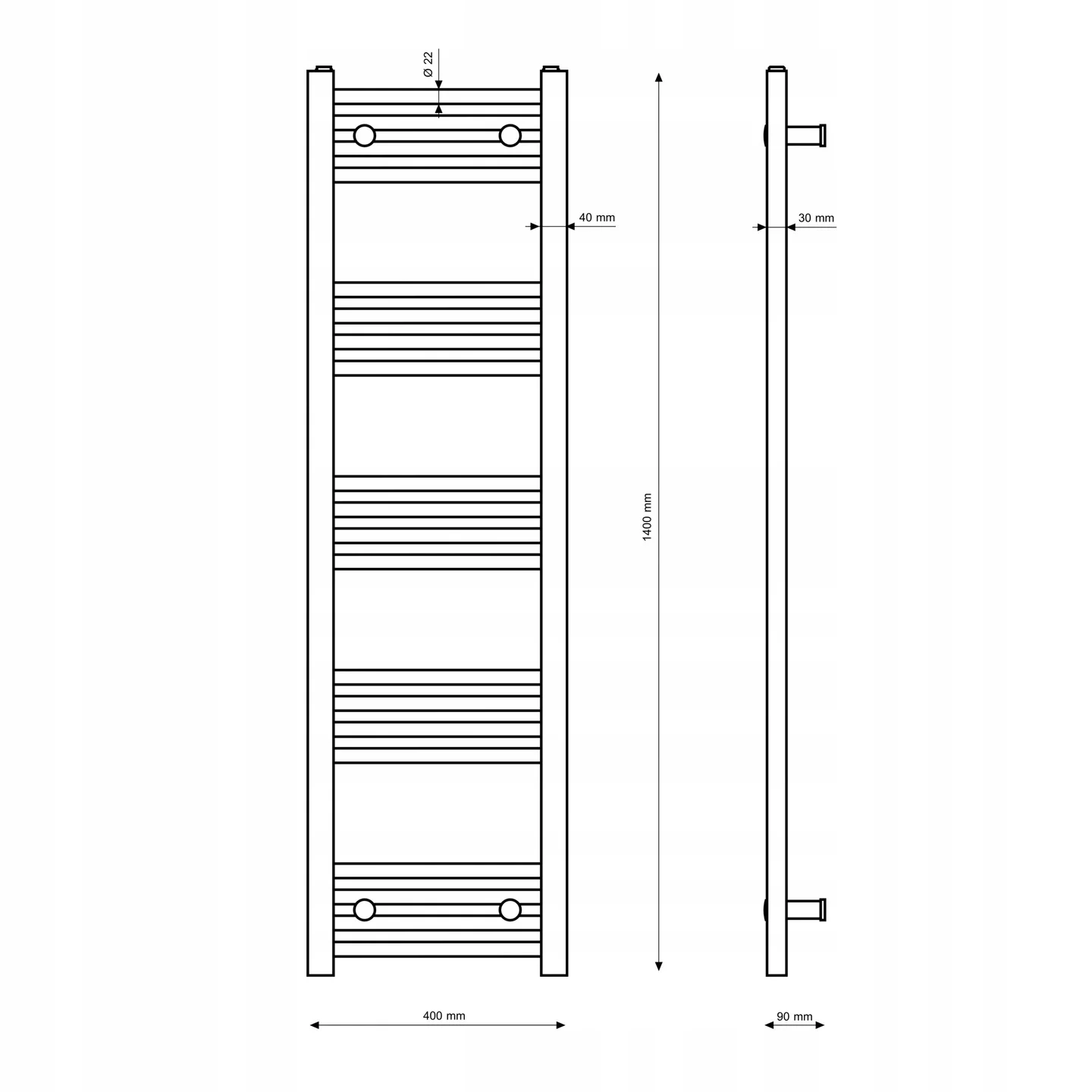 001-GRZEJNIK-LAZIENKOWY-CZARNY-DRABINKOWY-40x140-cm-KALORYFER-NOWOCZESNY-BRENO-Kod-producenta-BRENO22835