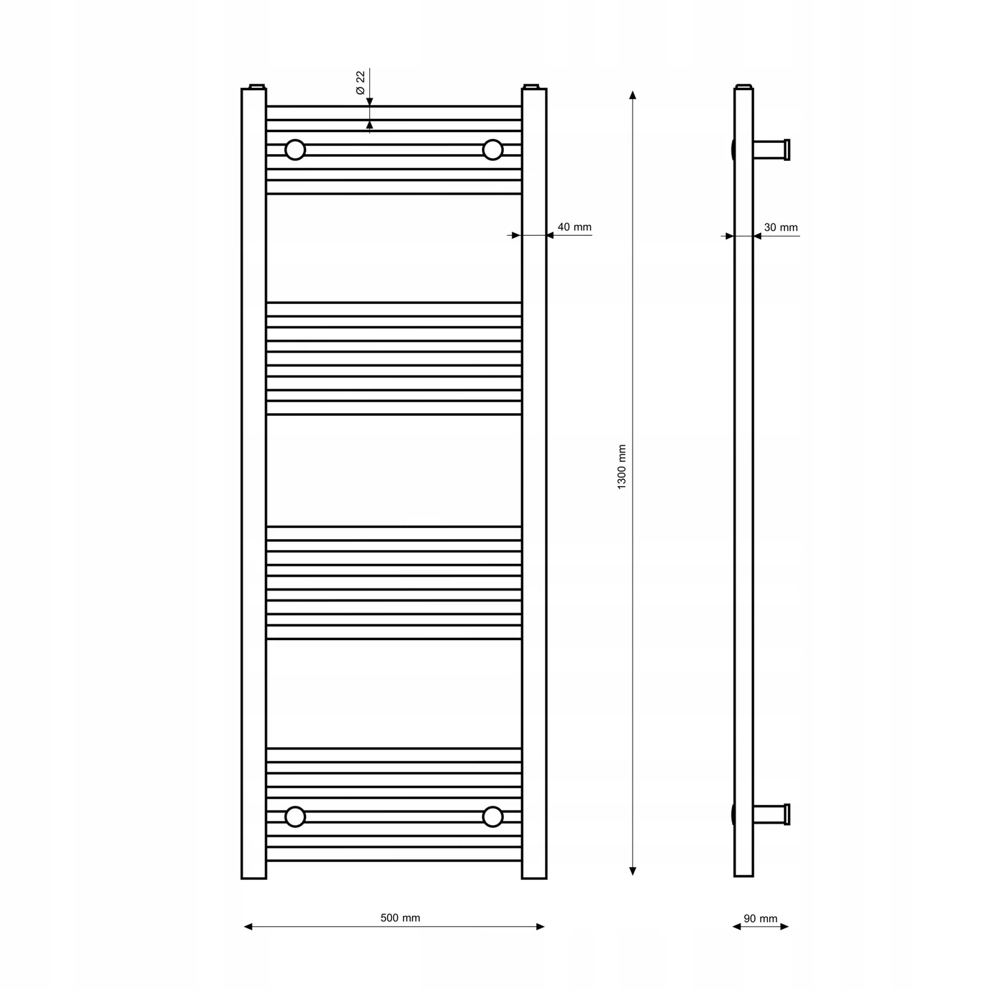 001-GRZEJNIK-LAZIENKOWY-CZARNY-DRABINKOWY-50x130-cm-KALORYFER-MONTAZ-180-BRENO-Kod-producenta-BRENO22903