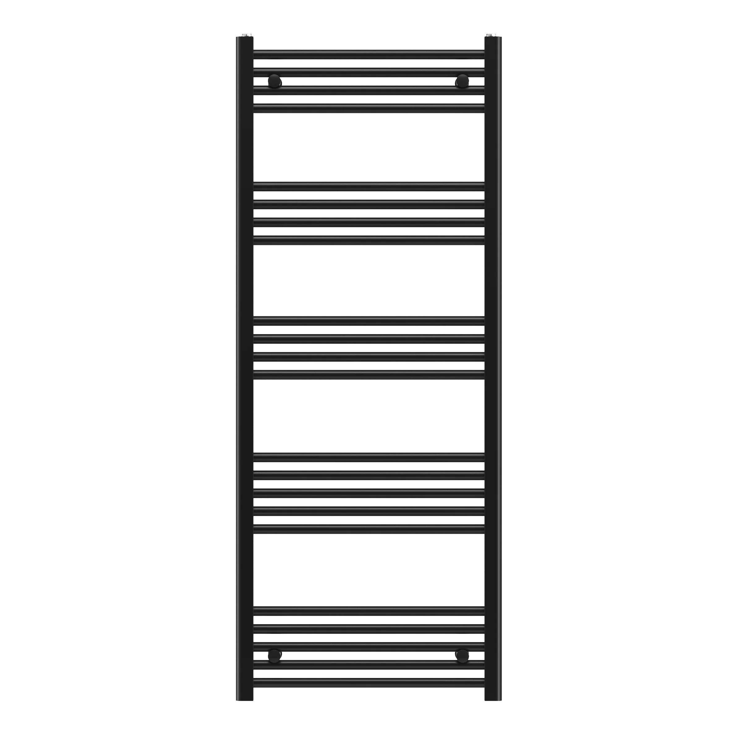 Grzejnik łazienkowy czarny drabinkowy 60x150 cm Breno z montażem 180°