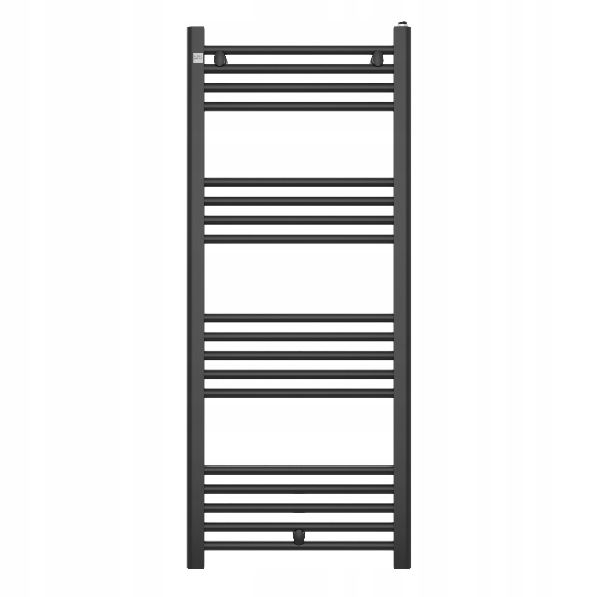 Grzejnik łazienkowy drabinkowy czarny 120x50 cm PUERTO nowoczesny