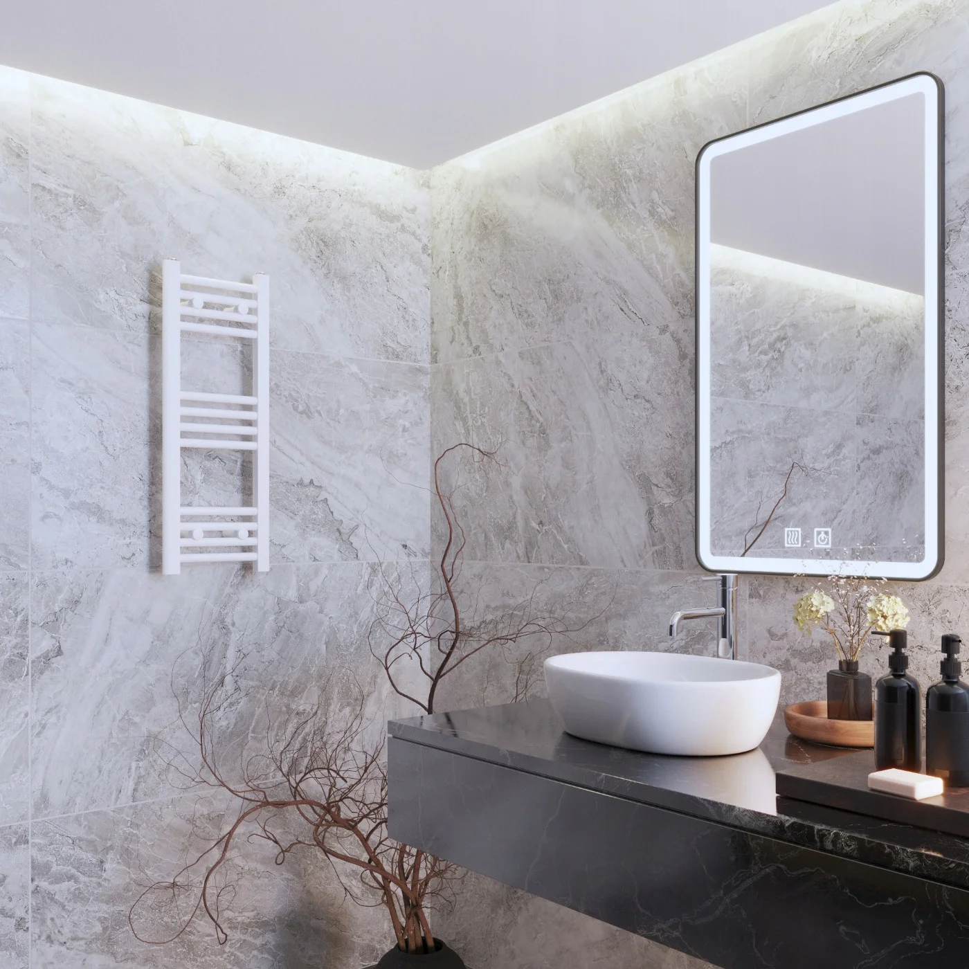 006-GRZEJNIK-LAZIENKOWY-BIALY-DRABINKOWY-30x80-cm-KALORYFER-NOWOCZESNY-BRENO-Marka-Granitan