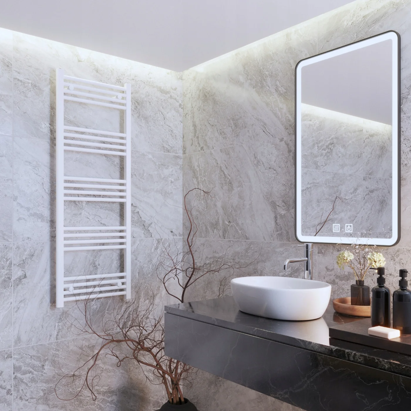 006-GRZEJNIK-LAZIENKOWY-BIALY-DRABINKOWY-50x140-cm-KALORYFER-NOWOCZESNY-BRENO-Marka-Granitan