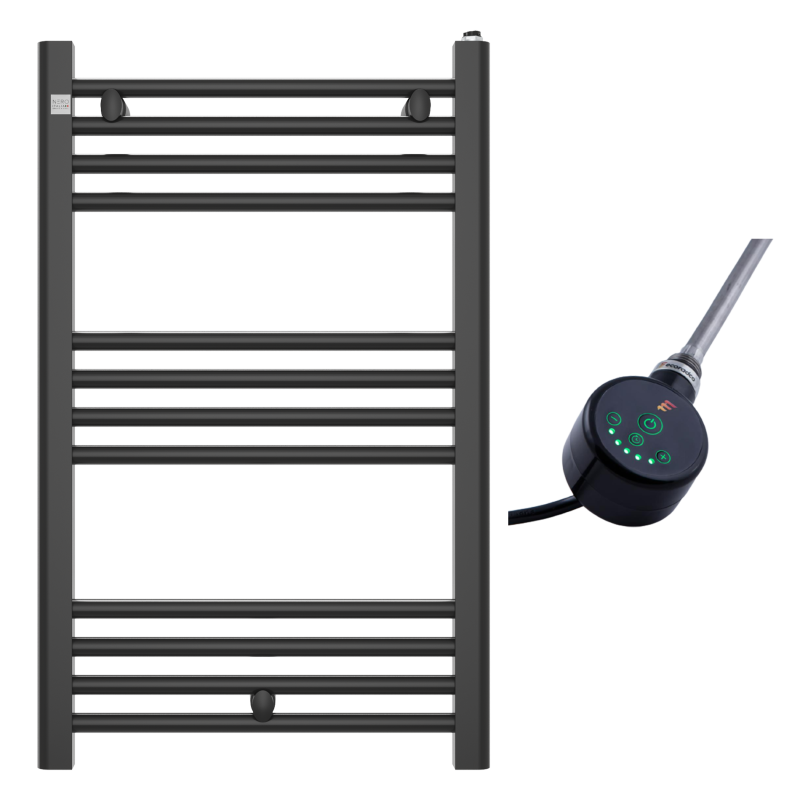 GRZEJNIK ŁAZIENKOWY 80/50 cm CZARNY PEUTRO + GRZAŁKA ELEKTRYCZNA UP&DOWN