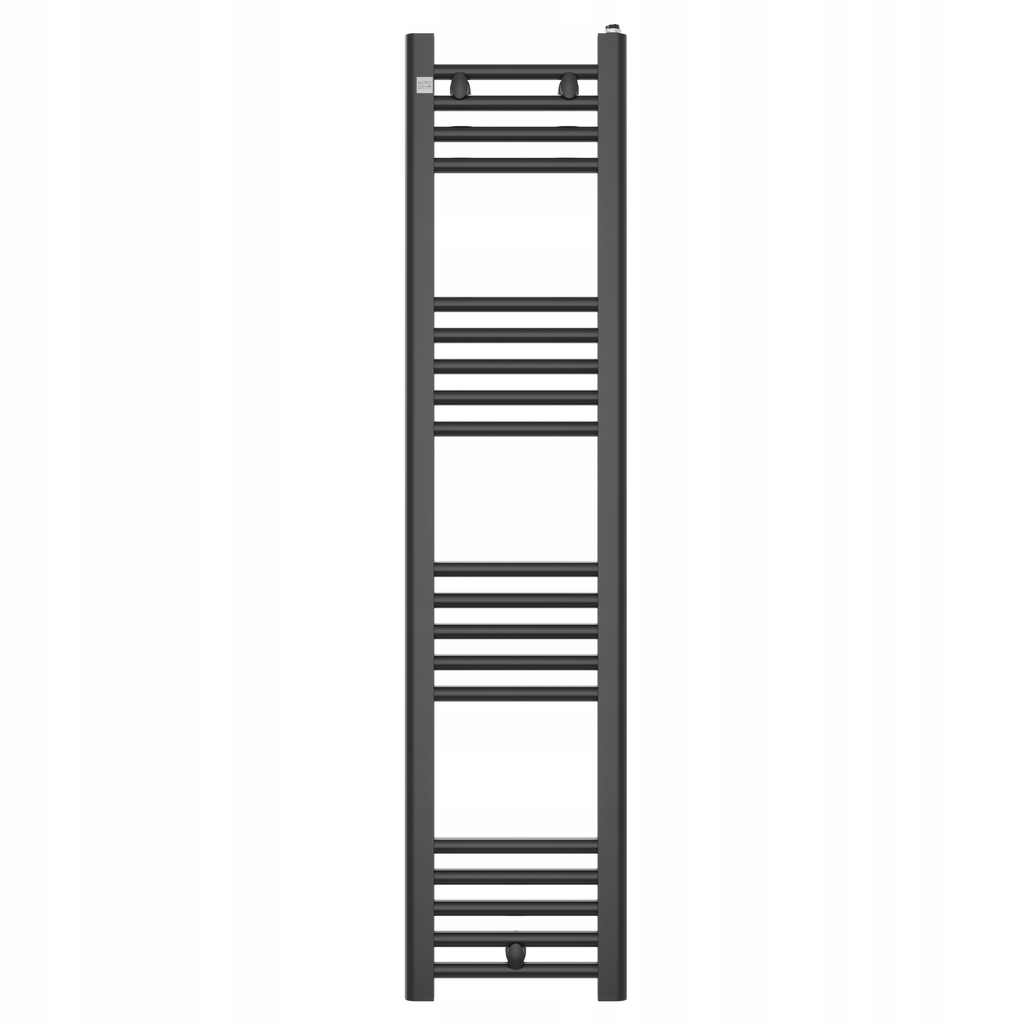 Grzejnik łazienkowy drabinkowy czarny 30x130 cm Puerto wąski