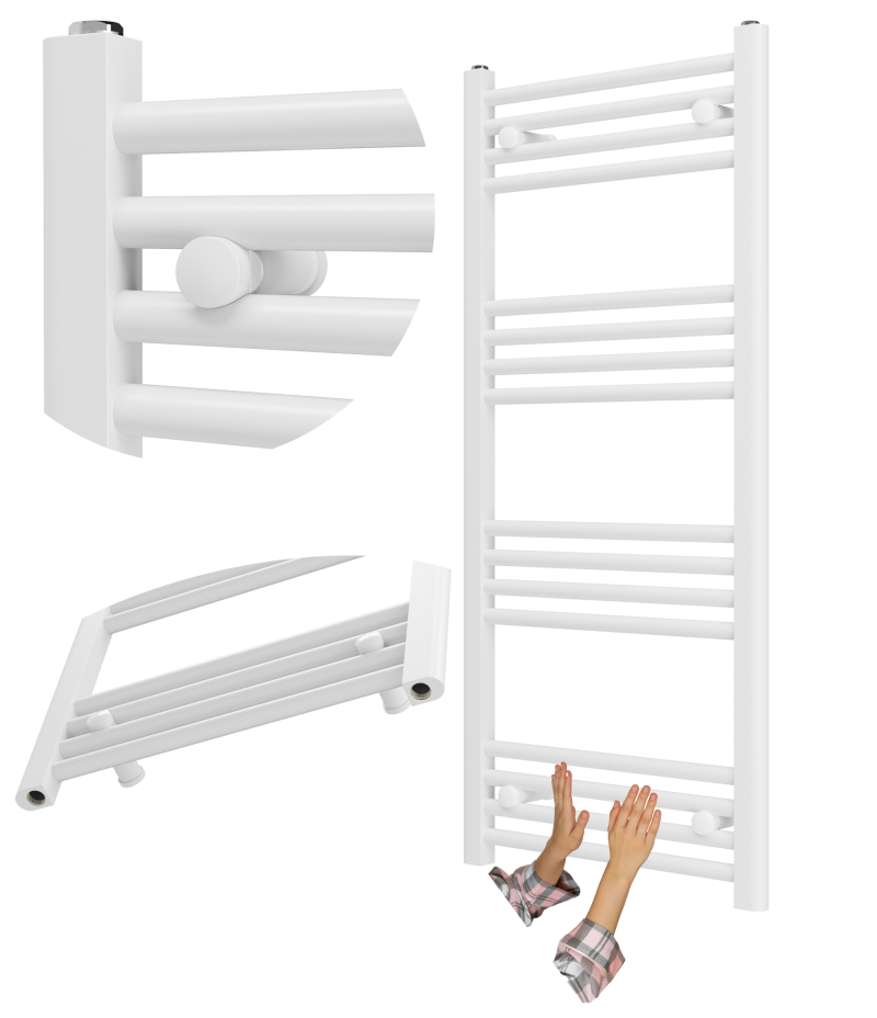 GRZEJNIK ŁAZIENKOWY BIAŁY DRABINKOWY 50x110 cm KALORYFER NOWOCZESNY BRENO