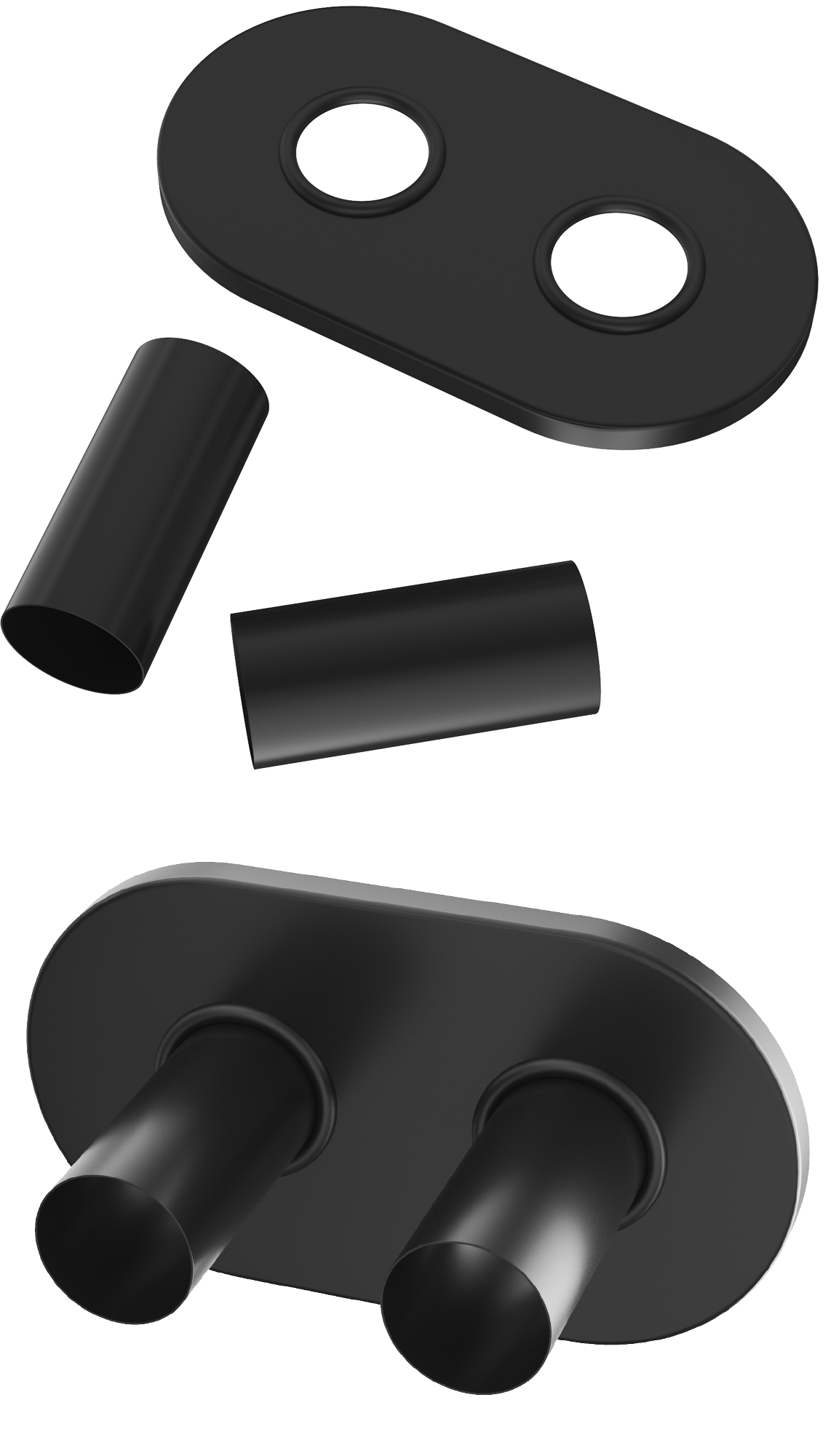 Czarna rozeta maskująca okrągła do zaworu grzejnikowego zestaw