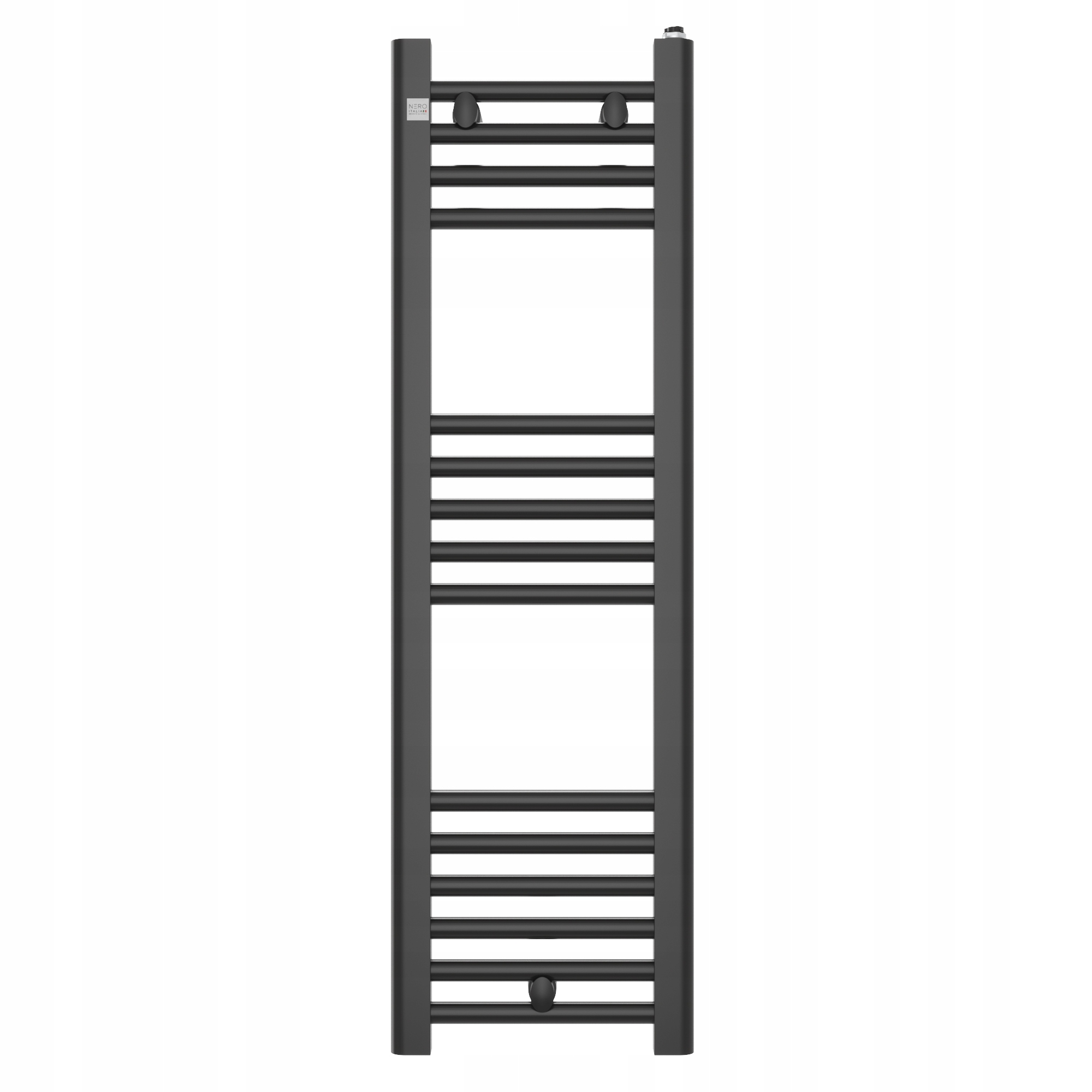 Grzejnik łazienkowy drabinkowy czarny Puerto 30x100 cm wąski