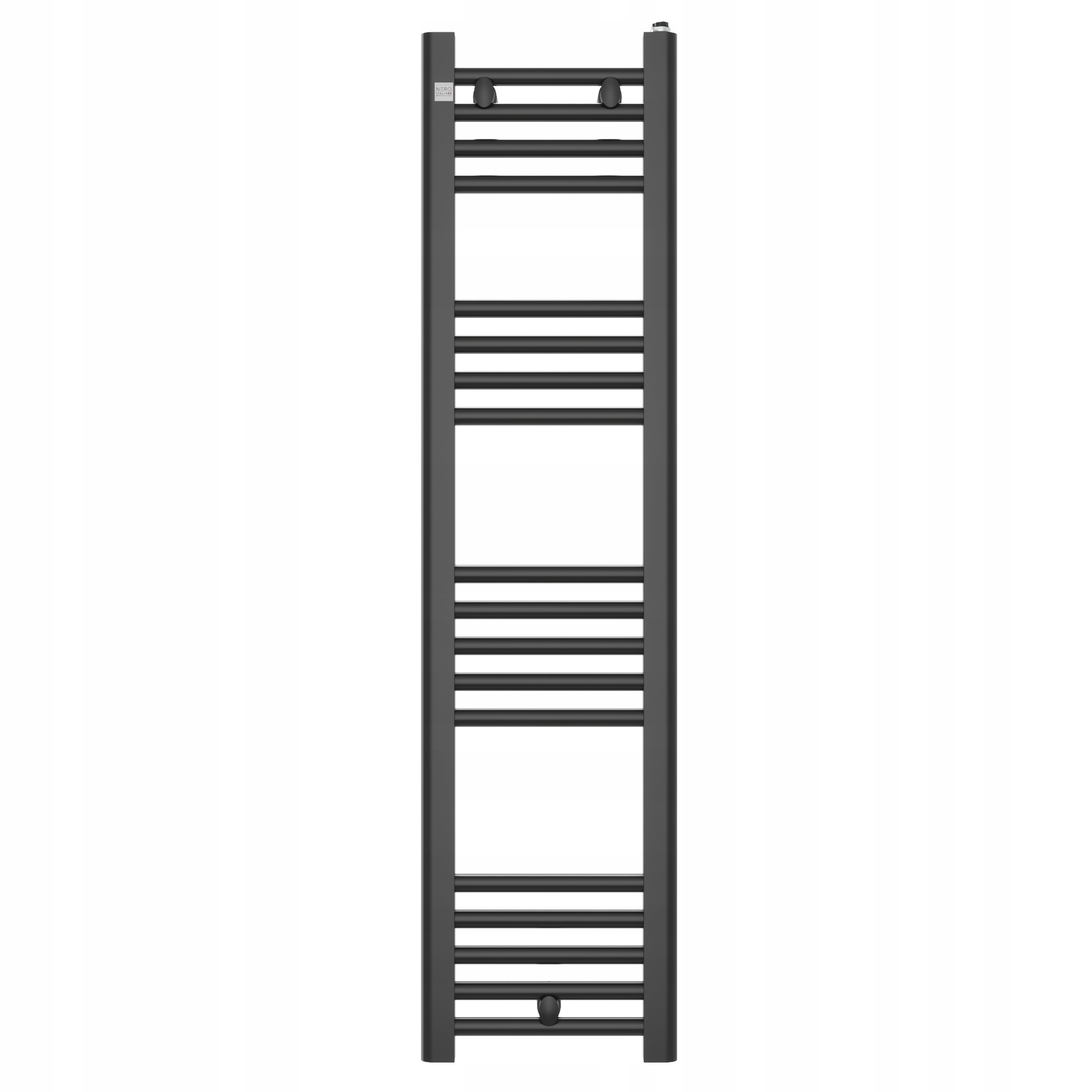 Grzejnik łazienkowy drabinkowy czarny Puerto 30x120 cm wąski