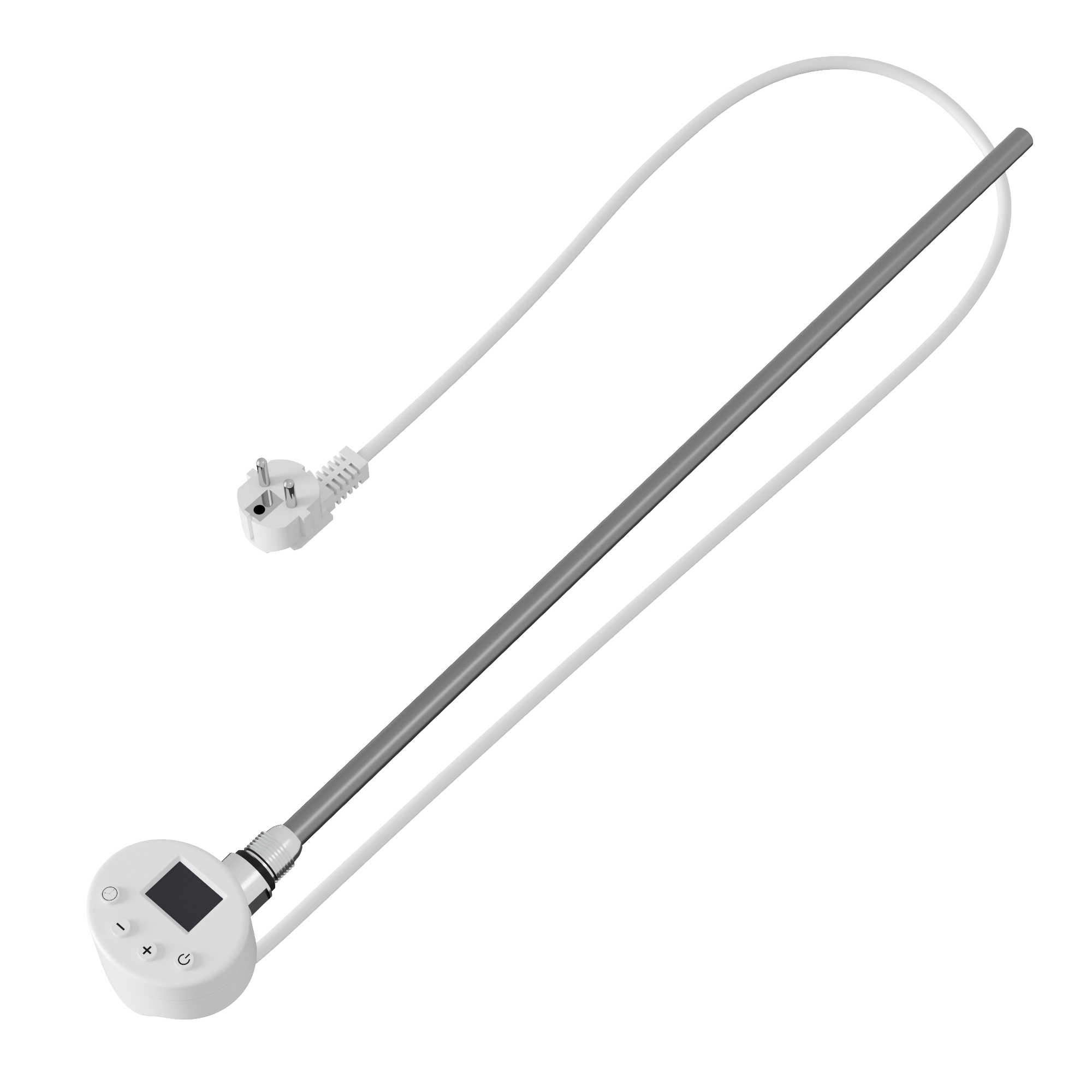 GRZAŁKA ELEKTRYCZNA DO GRZEJNIKA KALORYFERA BIAŁA EKRAN LCD 600W