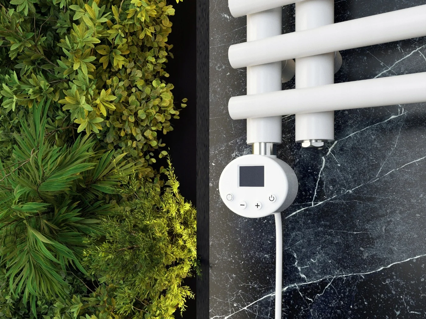 GRZAŁKA ELEKTRYCZNA DO GRZEJNIKA KALORYFERA BIAŁA EKRAN LCD 600W