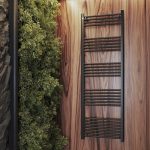 GRZEJNIK ŁAZIENKOWY 60/180 cm CZARNY KALORYFER DRABINKOWY NOWOCZESNY PUERTO