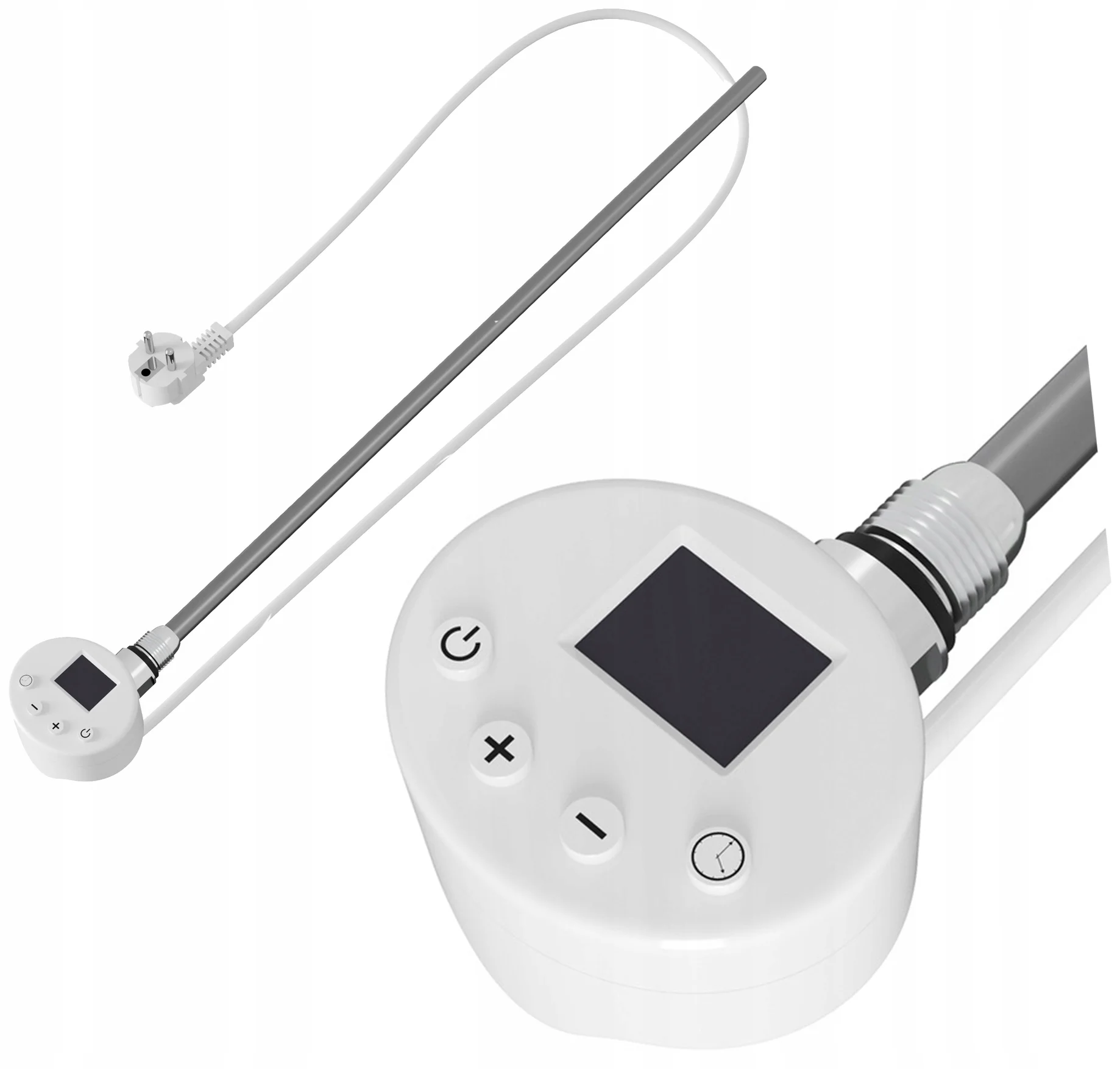 GRZAŁKA ELEKTRYCZNA DO GRZEJNIKA KALORYFERA BIAŁA EKRAN LCD 300W